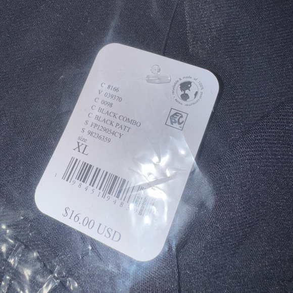 Free People Black and White Lace Trim So Sweet Bikini Size XL - Picture 9 of 10